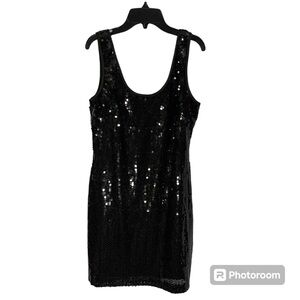 JS Boutique‎ Sequin Black Sleeveless Mini Dress Size 10